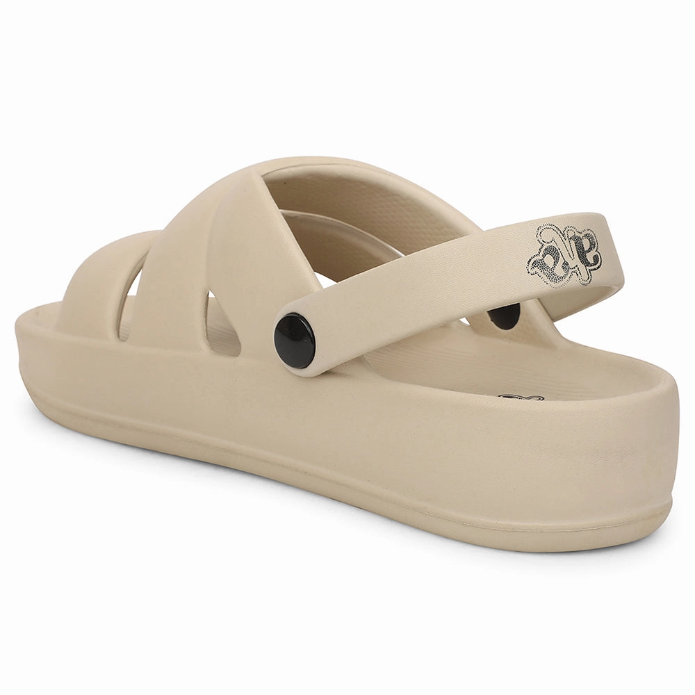 A-HA Beige Casual Slingback Clogs For Women FDL-1 By Liberty