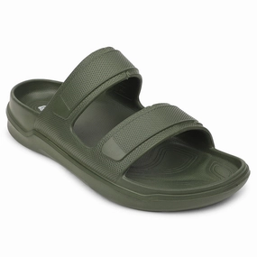 A-HA Olive Green Casual Slides For Men FDL-2 By Liberty