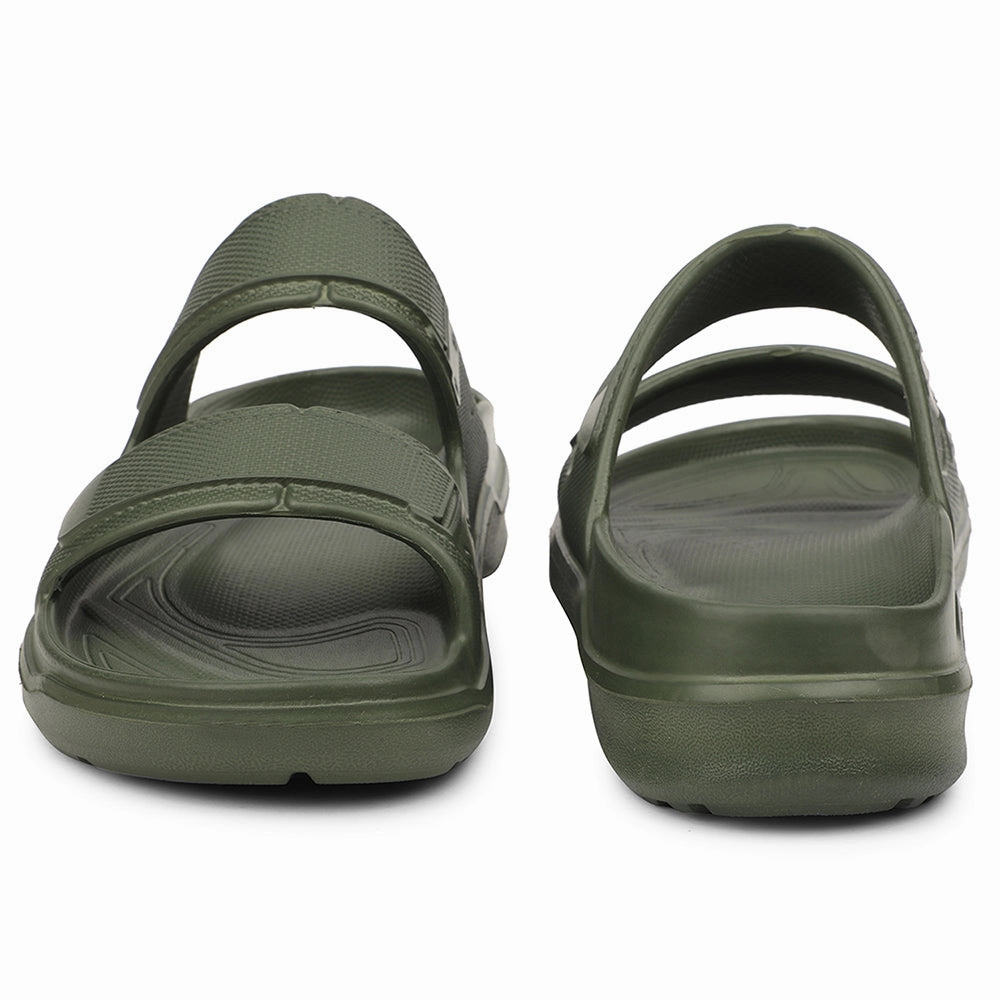 A-HA Olive Green Casual Slides For Men FDL-2 By Liberty