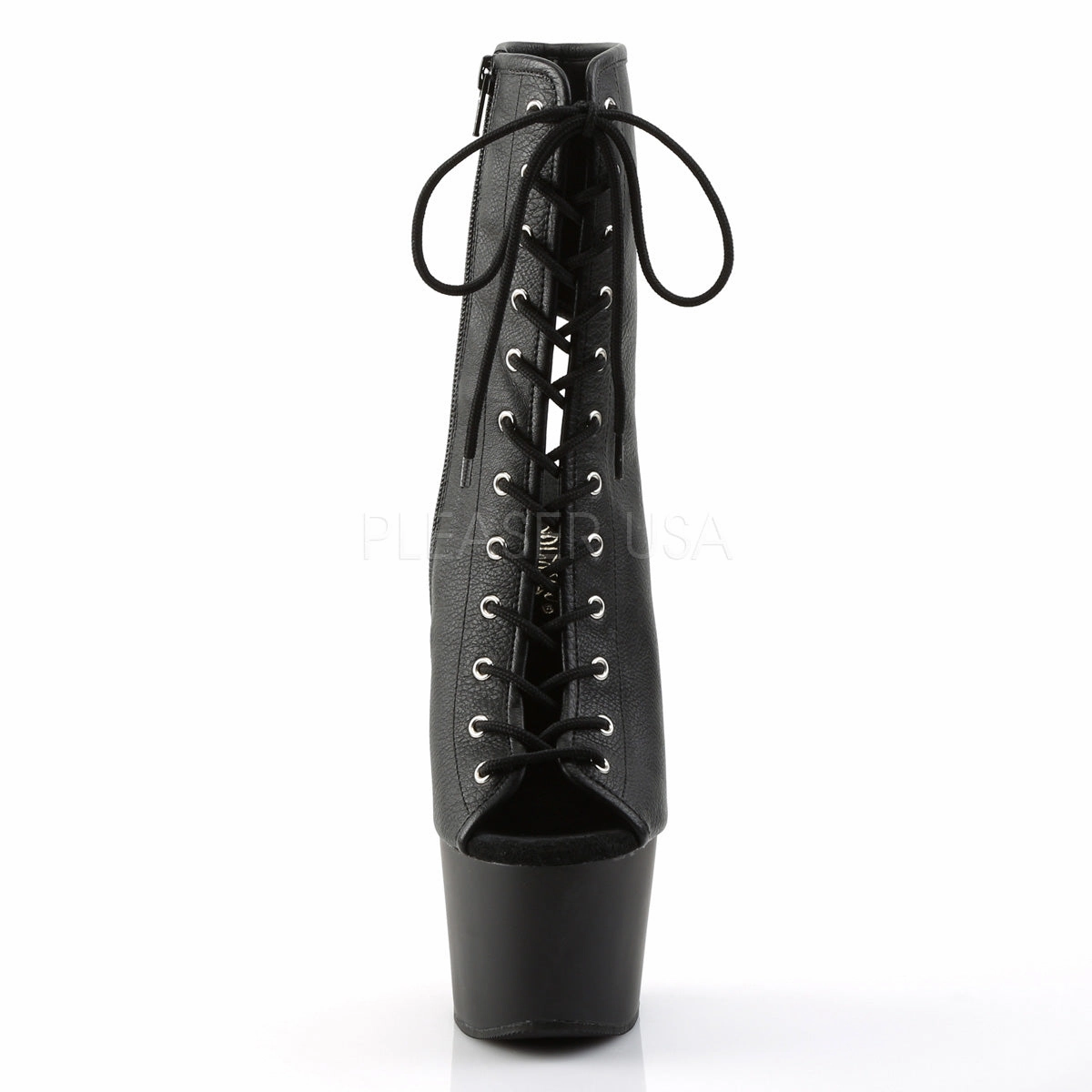 ADORE-1016  Black Faux Leather/Black Matte
