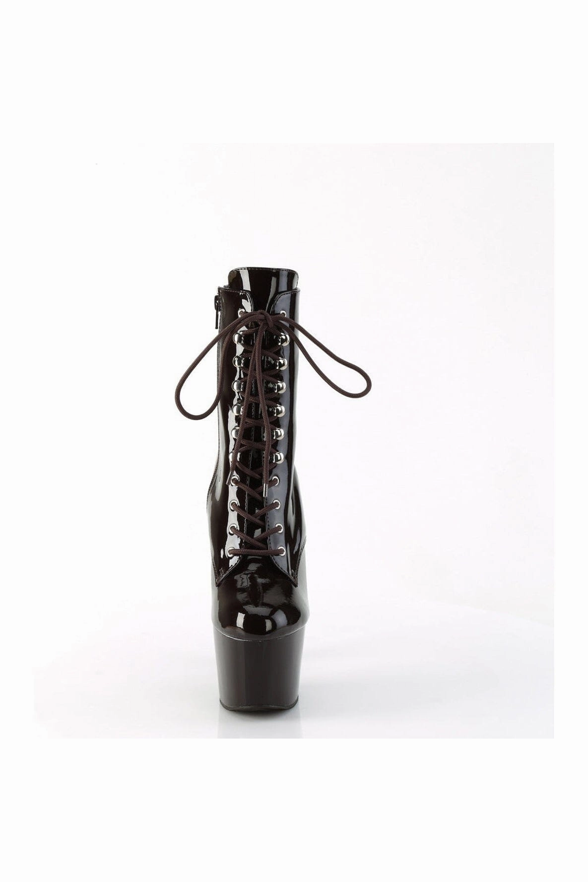 ADORE-1020 Brown Patent Ankle Boot