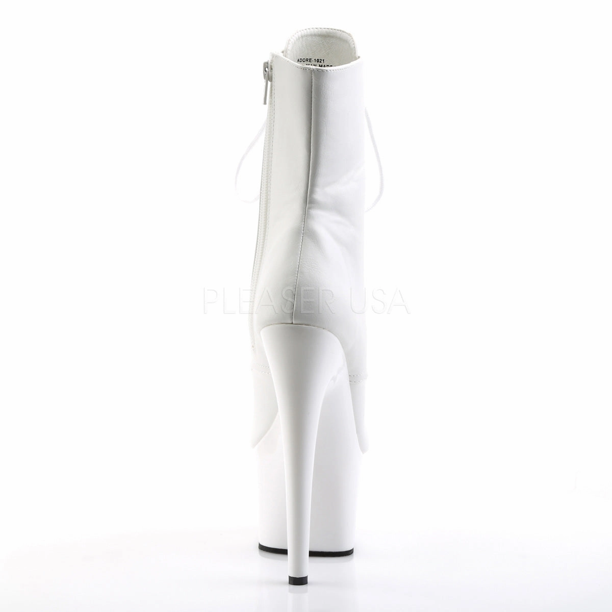 ADORE-1021  White Faux Leather/White