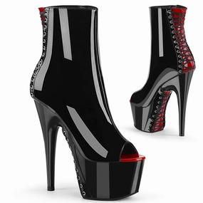 ADORE-1025  Black-Red Patent/Black