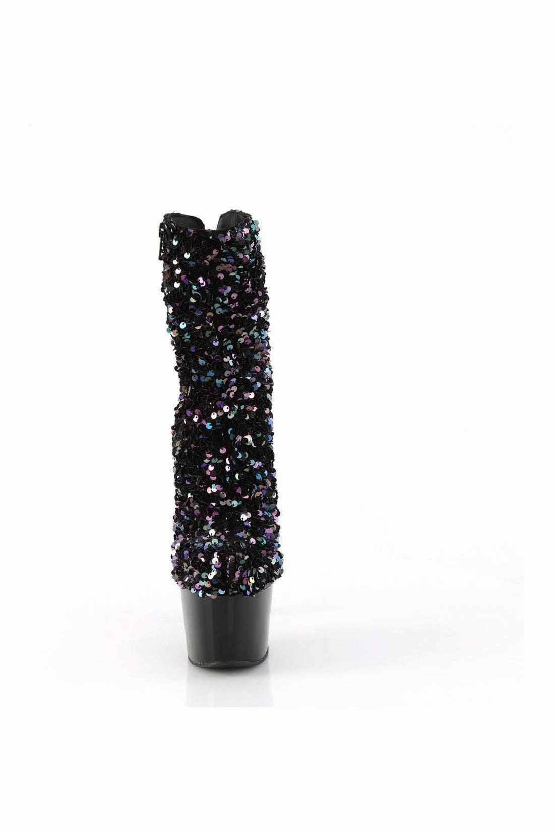 ADORE-1042SQ Black Sequins Ankle Boot