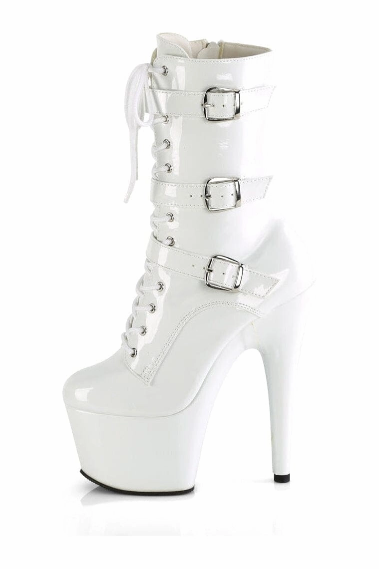ADORE-1043 White Patent Ankle Boot