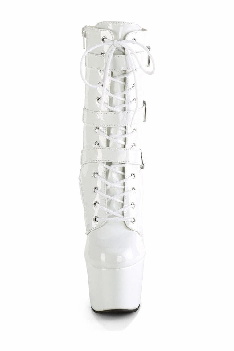 ADORE-1043 White Patent Ankle Boot