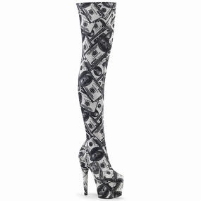 ADORE-3000DP  White-Black Stretch Fabric/White-Black Fabric
