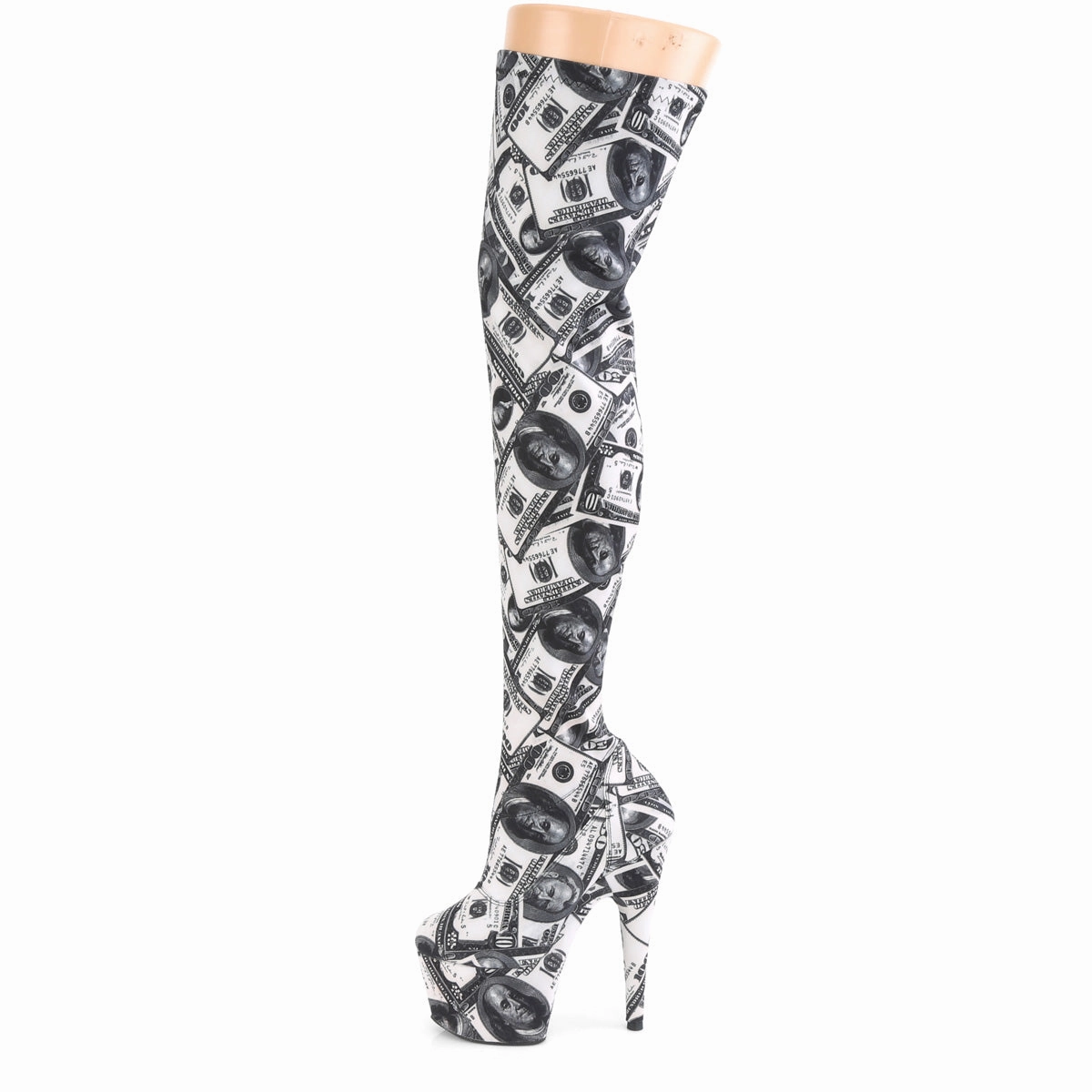 ADORE-3000DP  White-Black Stretch Fabric/White-Black Fabric