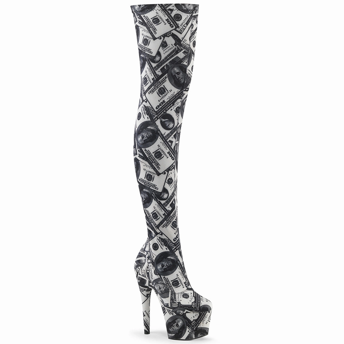 ADORE-3000DP  White-Black Stretch Fabric/White-Black Fabric