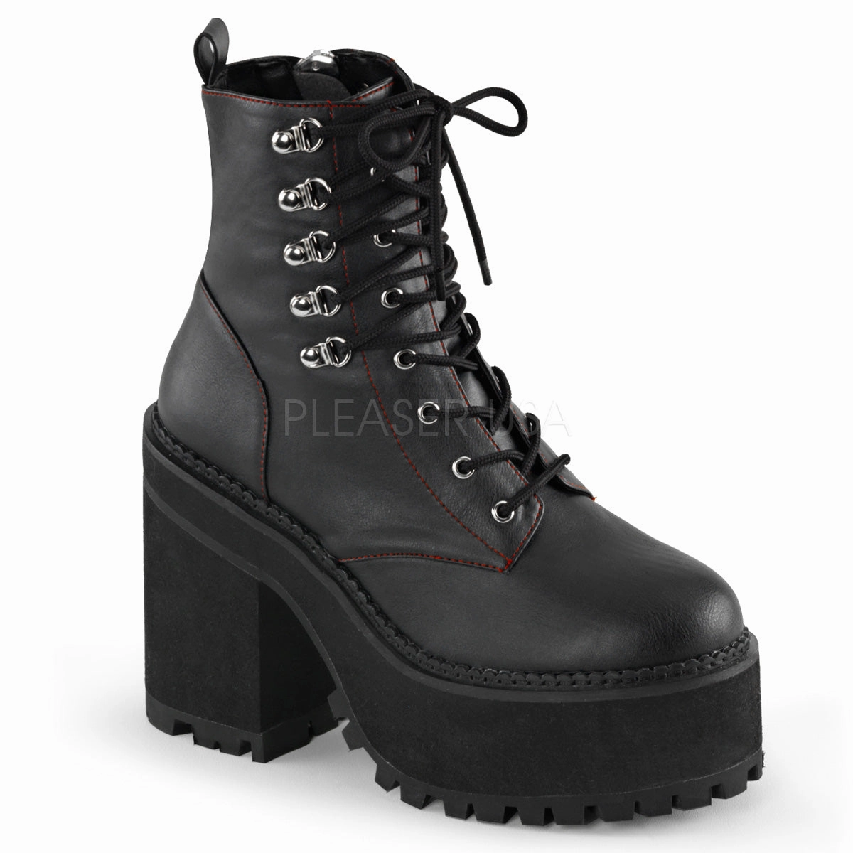 ASSAULT-100  Black Vegan Leather