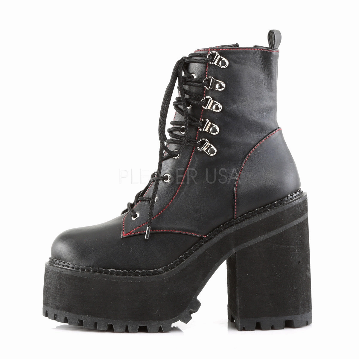 ASSAULT-100  Black Vegan Leather