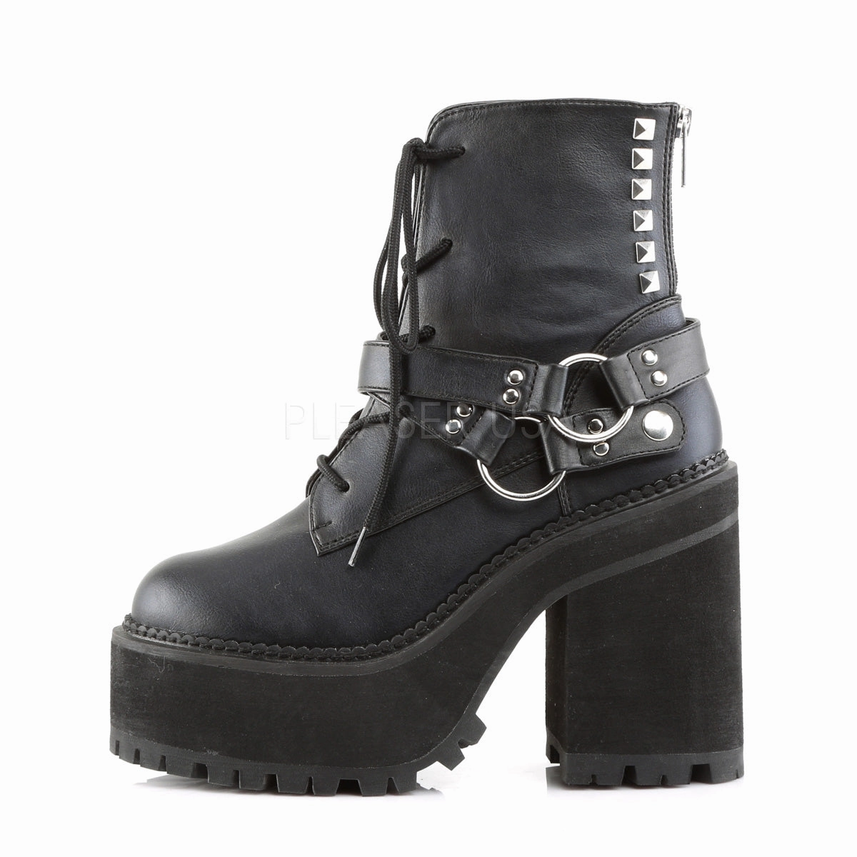 ASSAULT-101  Black Vegan Leather