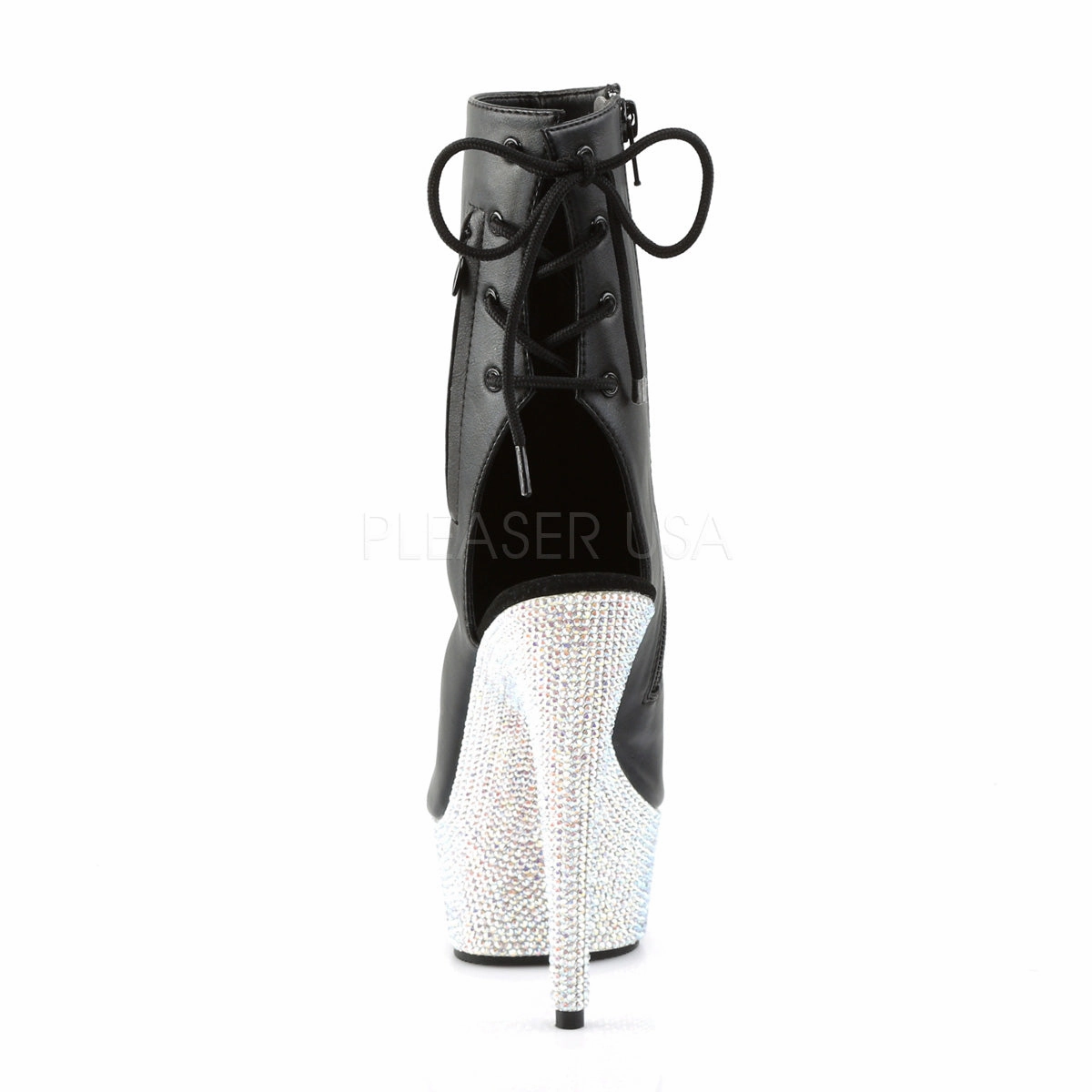 BEJEWELED-1018DM-6  Black Faux Leather/Silver Multi RS