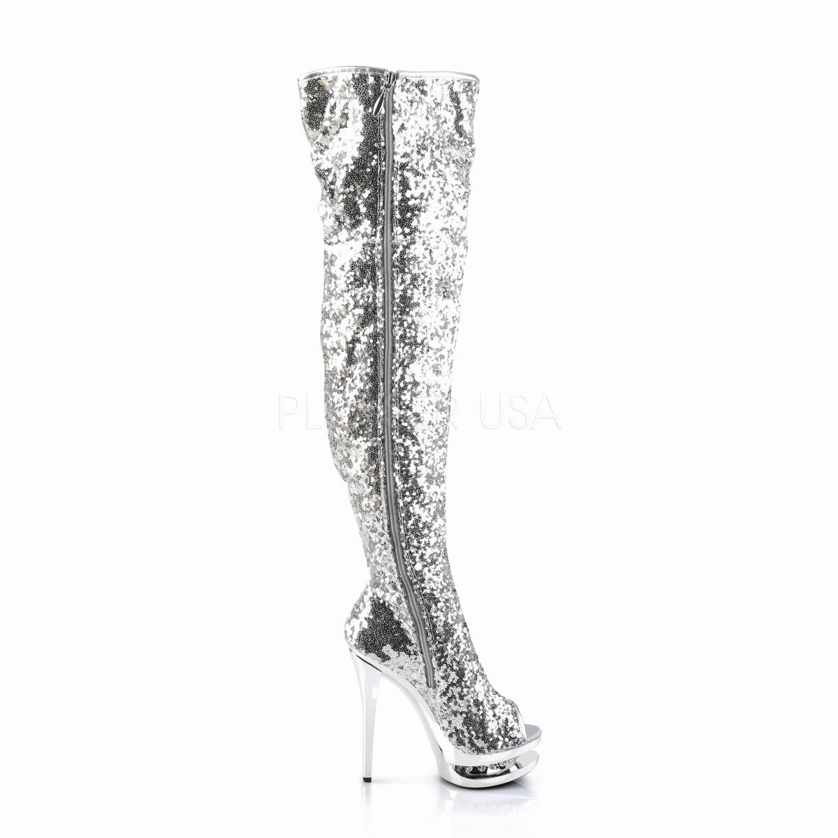 BLONDIE-R-3011  Silver Sequins/Silver Chrome