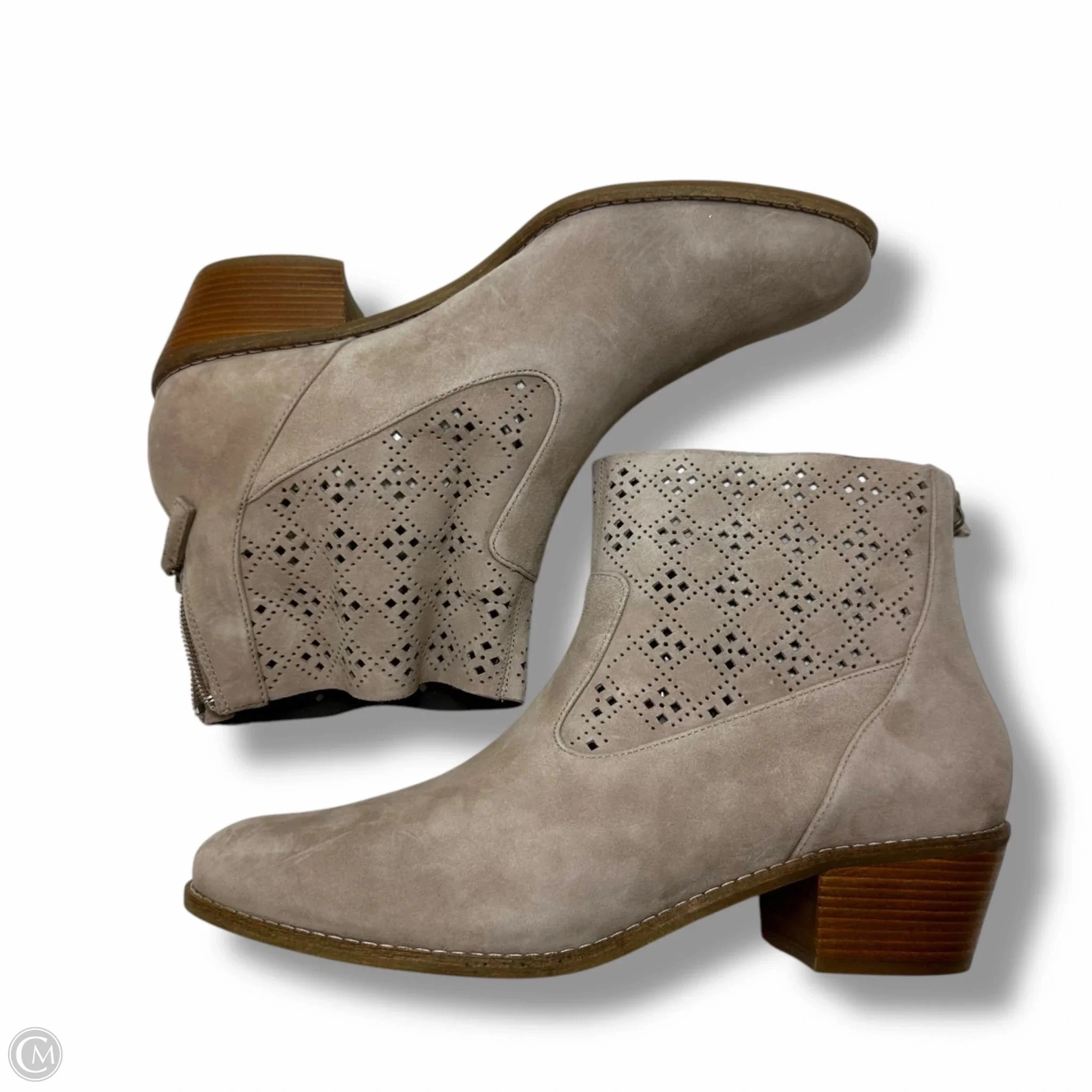 Boots Ankle Flats By Cole-haan In Taupe, Size: 10