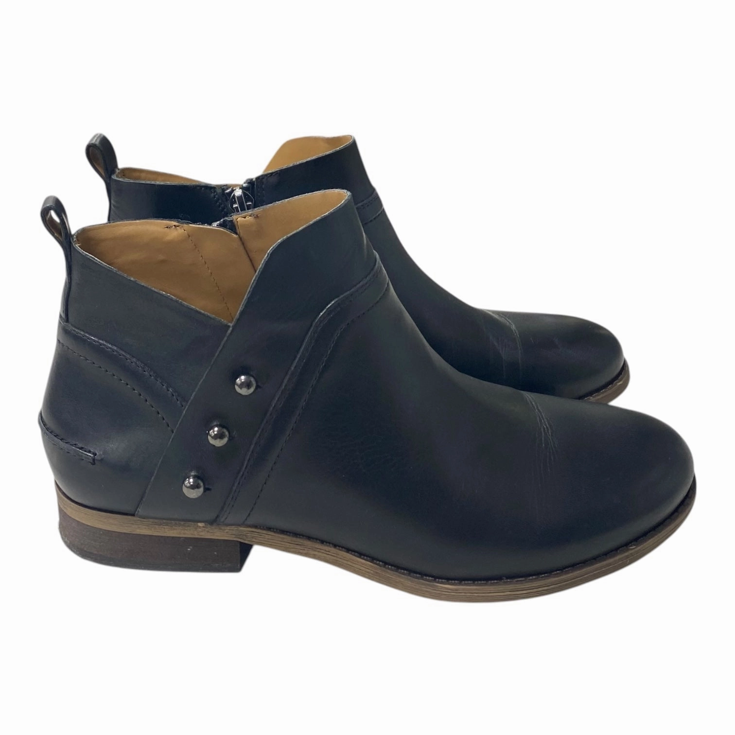 BOOTS ANKLE FLATS by FRANCO SARTO In BLACK, Size: 8