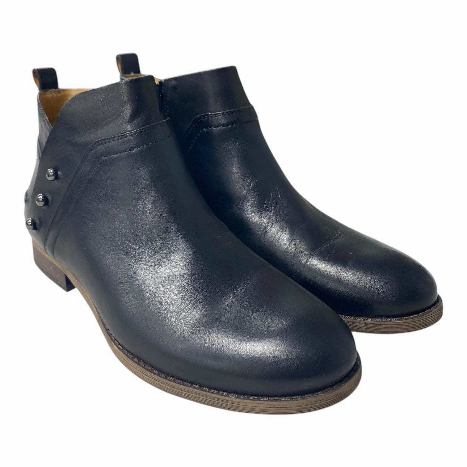 BOOTS ANKLE FLATS by FRANCO SARTO In BLACK, Size: 8