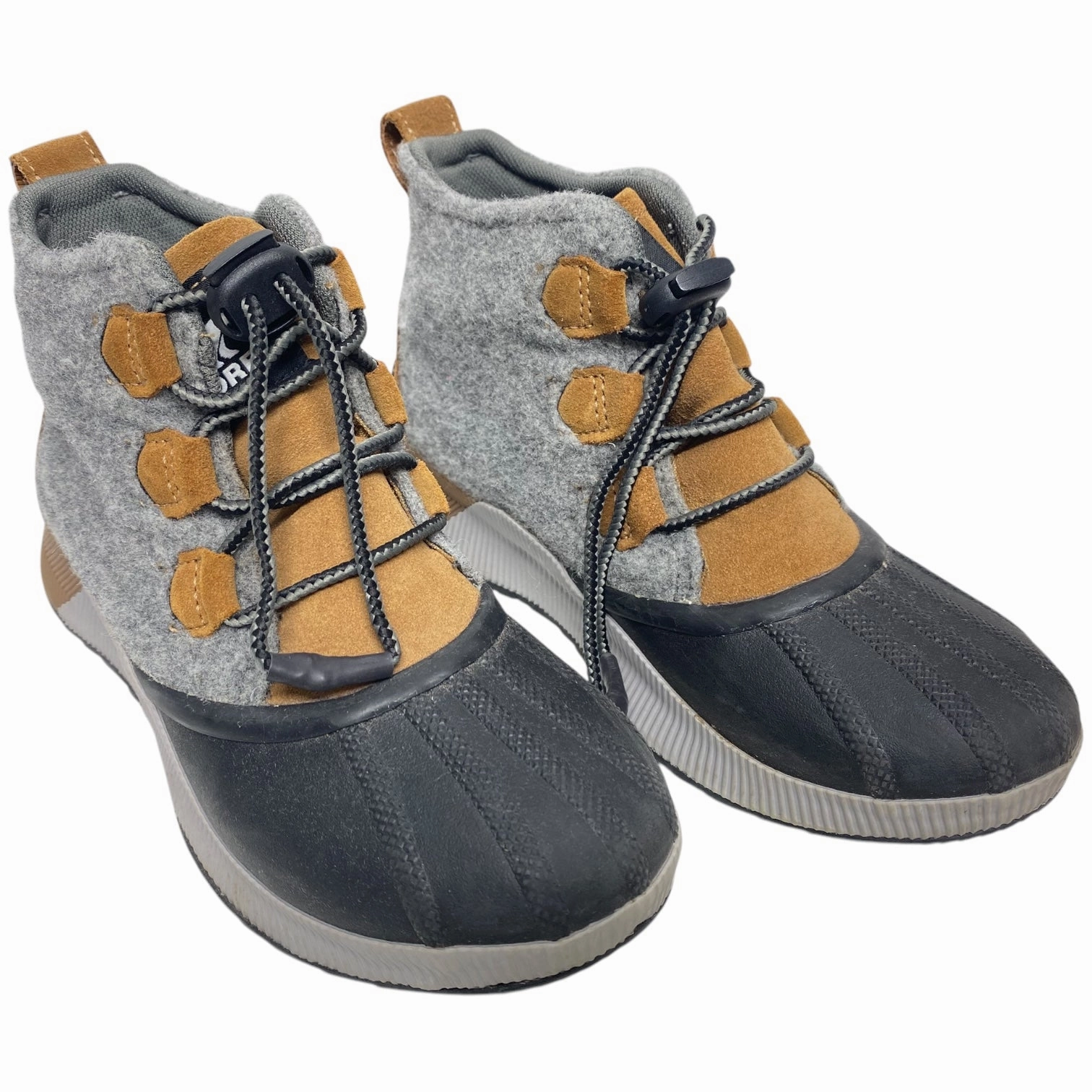 Boots Ankle Flats By Sorel In Black & Grey, Size: 5