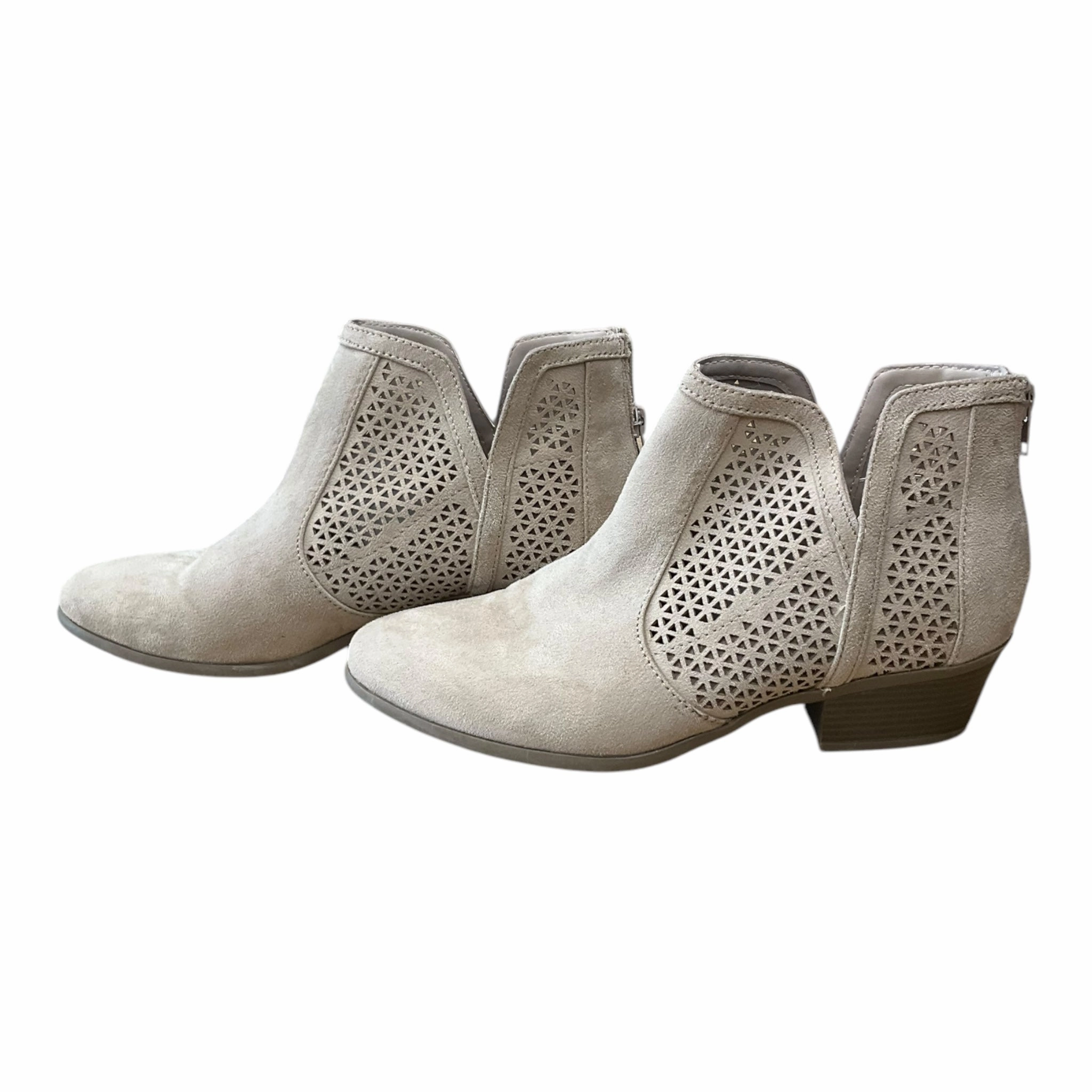Boots Ankle Heels By Ana In Tan, Size: 9