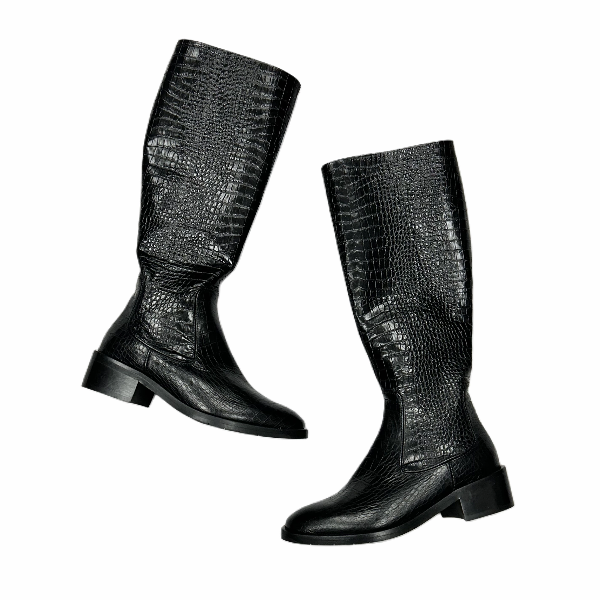 Boots Ankle Heels By Aquatalia In Black, Size: 5.5