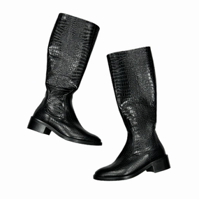 Boots Ankle Heels By Aquatalia In Black, Size: 5.5