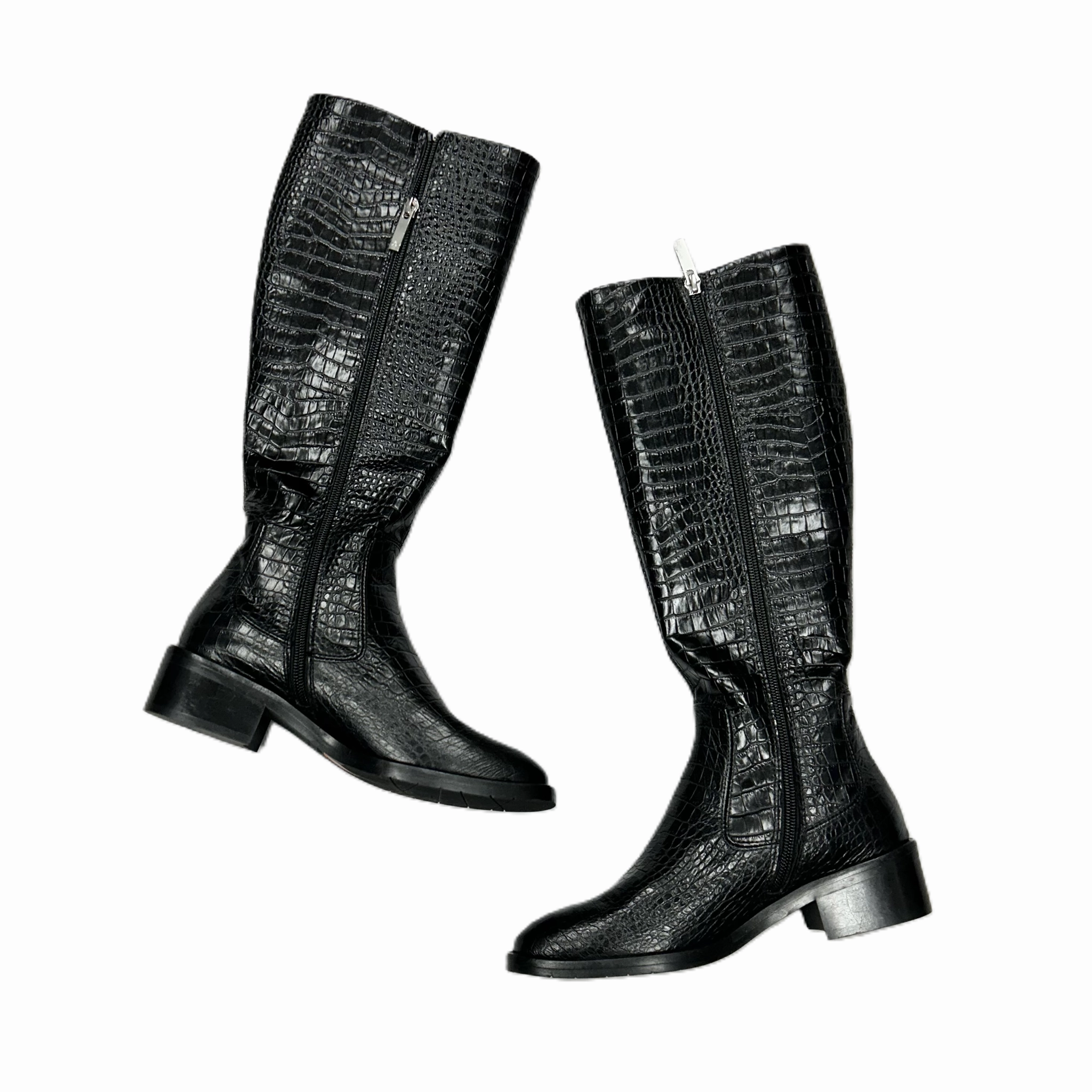 Boots Ankle Heels By Aquatalia In Black, Size: 5.5