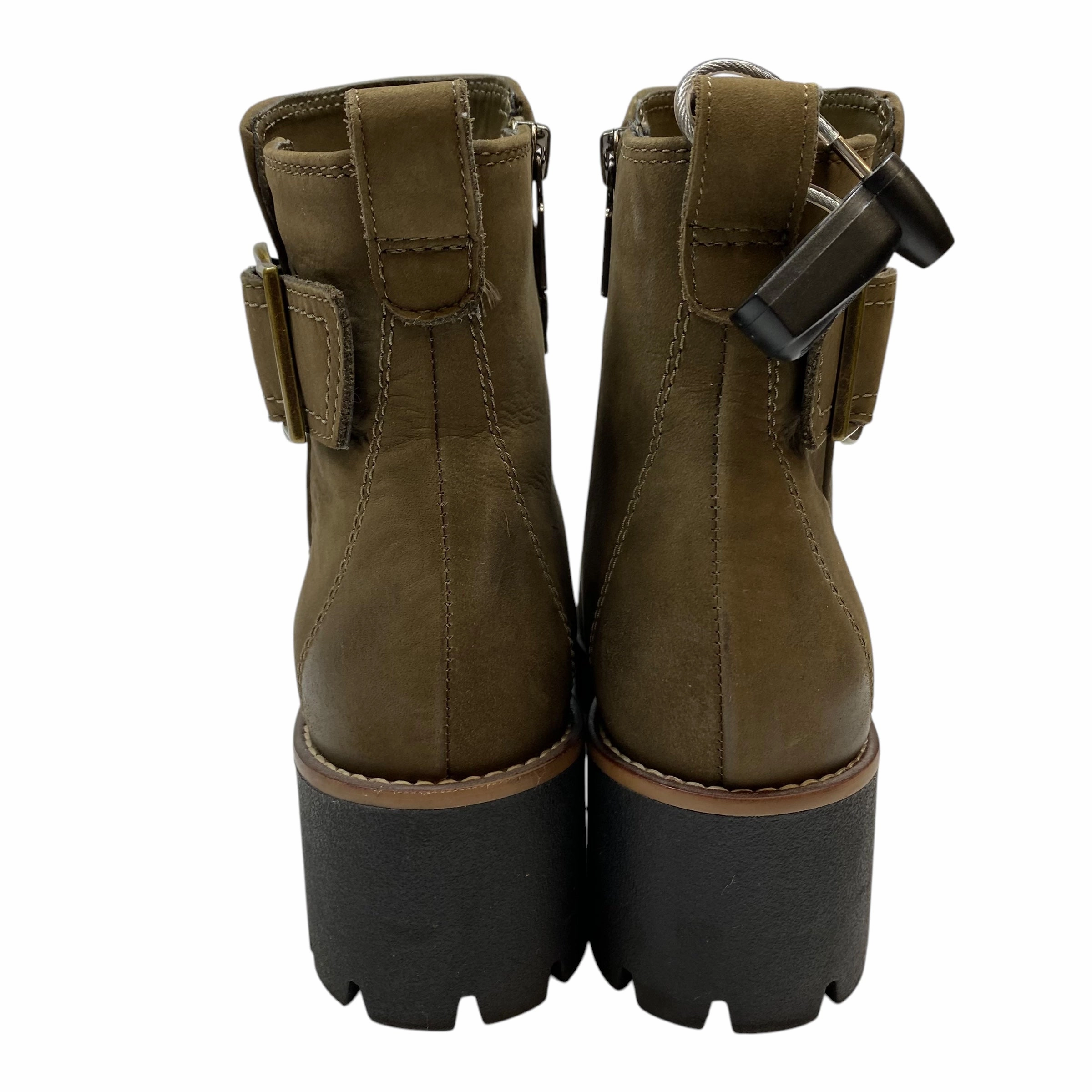Boots Ankle Heels By Blondo In Brown, Size: 8