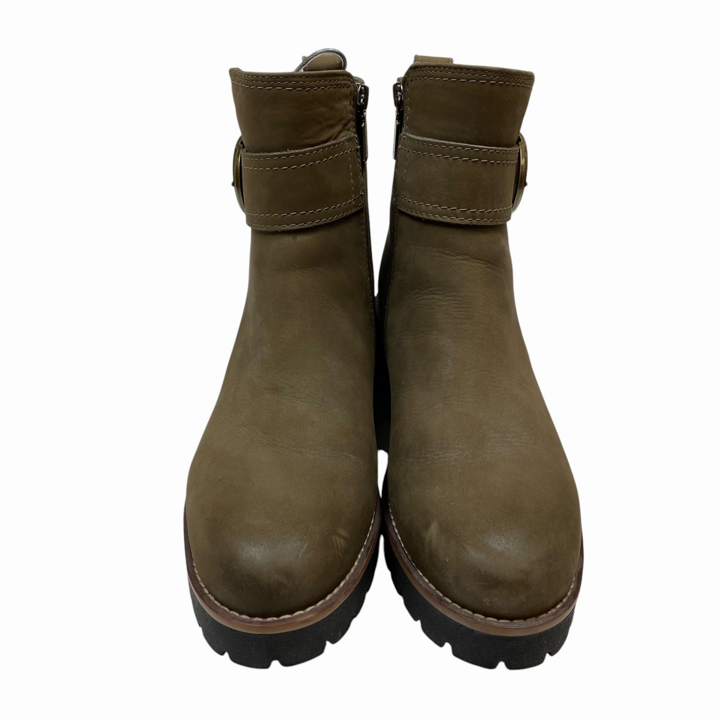 Boots Ankle Heels By Blondo In Brown, Size: 8
