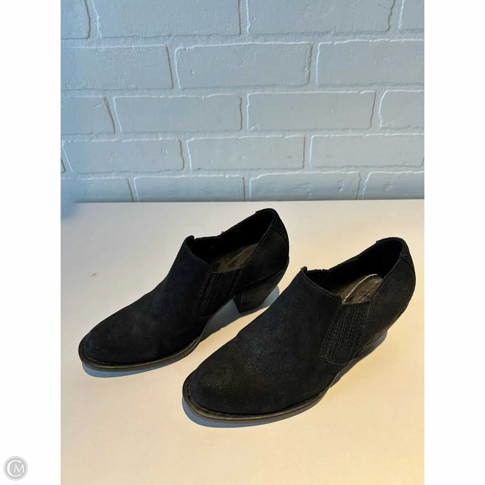 Boots Ankle Heels By Born In Black, Size: 6