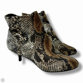 Boots Ankle Heels By Donald Pliner In Snakeskin Print, Size: 8.5