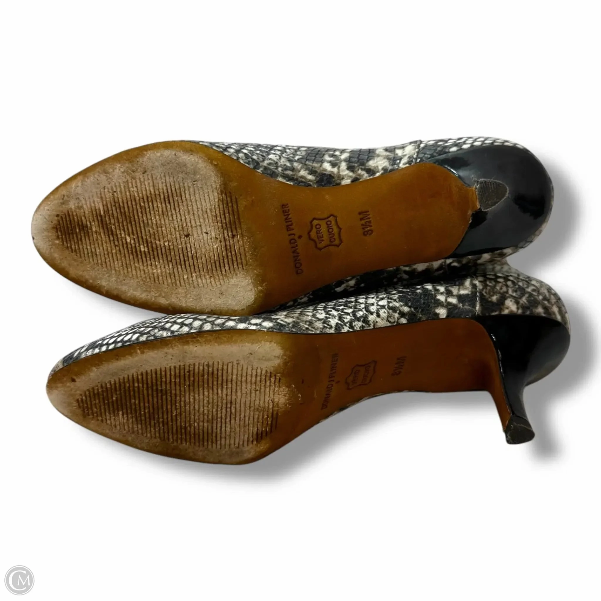 Boots Ankle Heels By Donald Pliner In Snakeskin Print, Size: 8.5