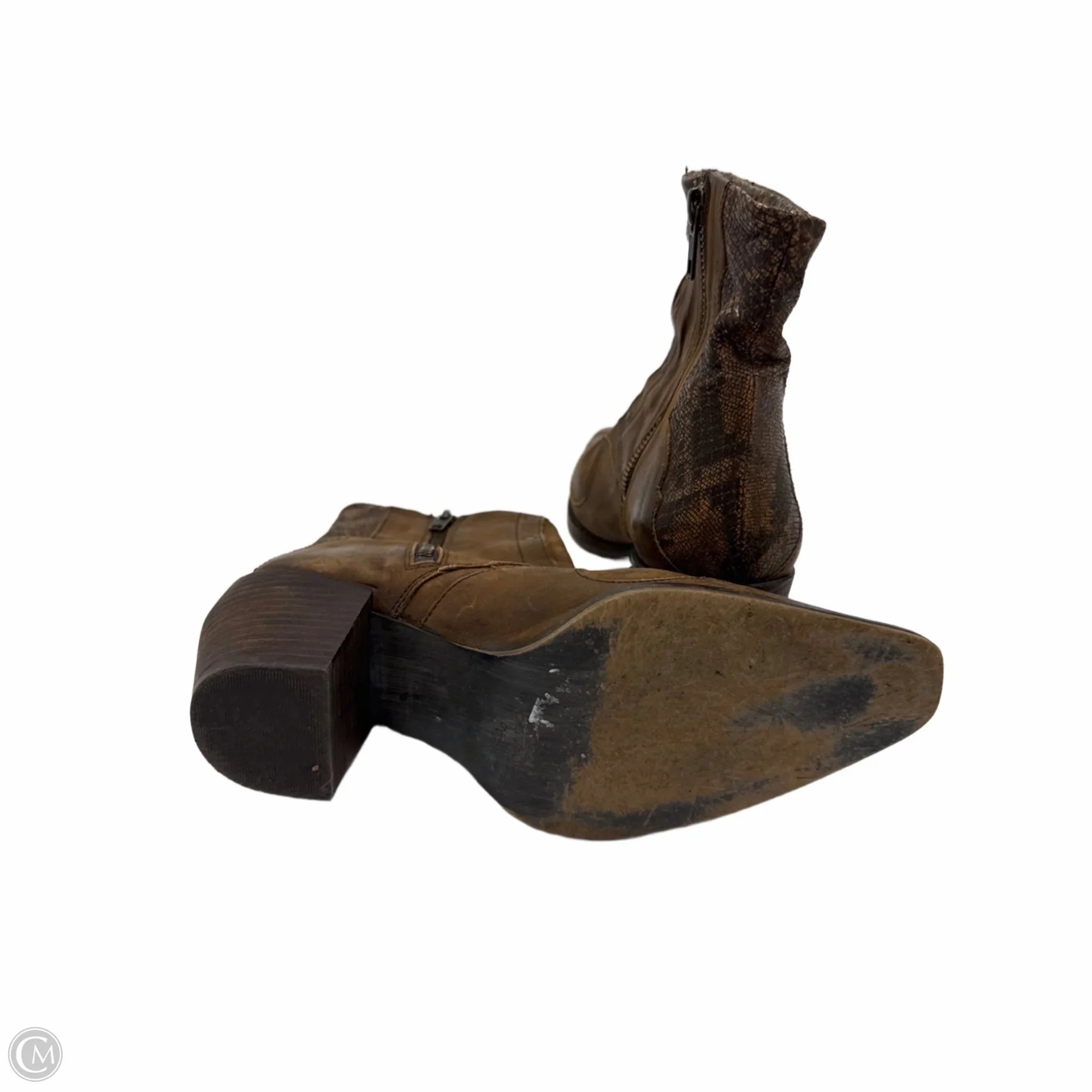 Boots Ankle Heels By Free People In Brown, Size: 6