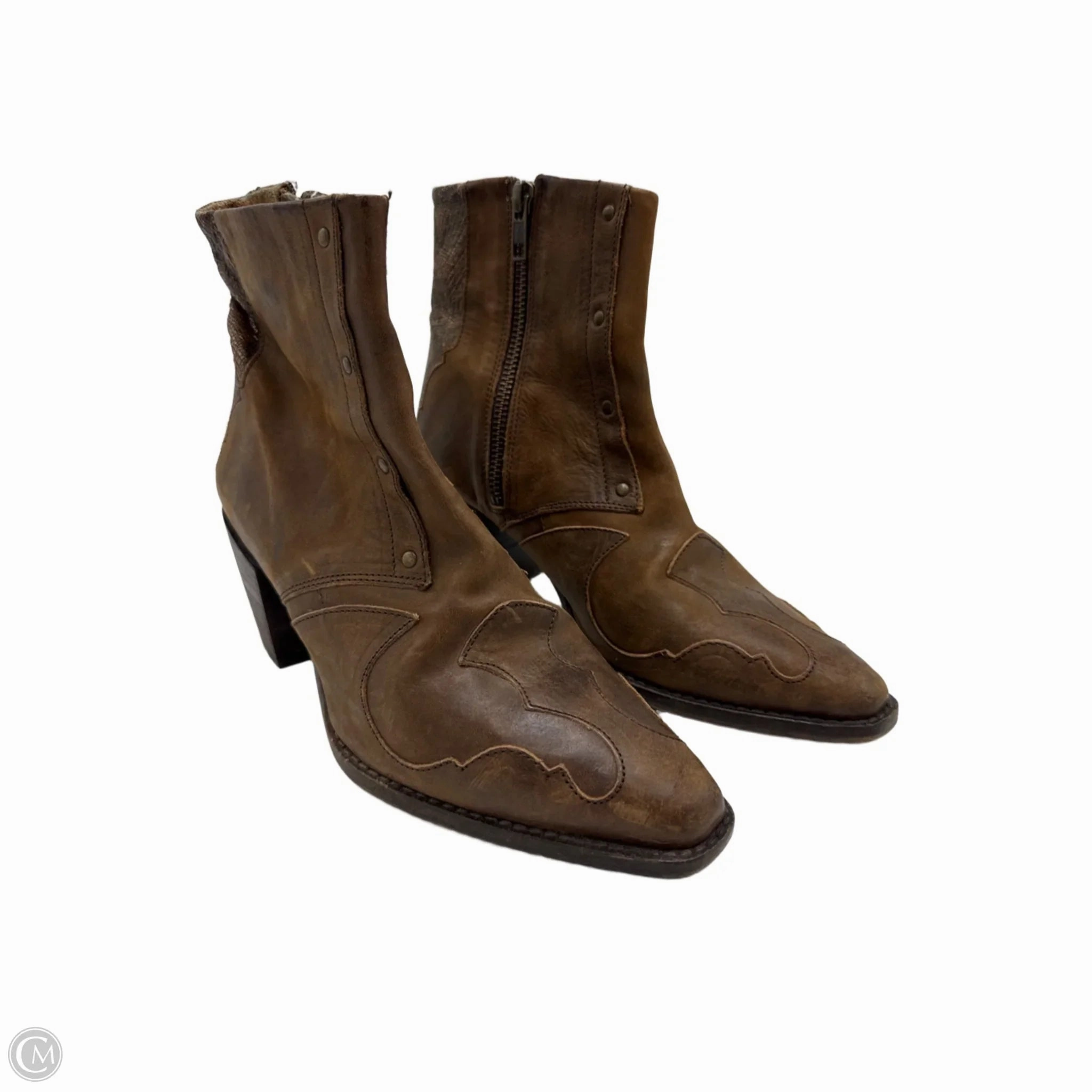 Boots Ankle Heels By Free People In Brown, Size: 6