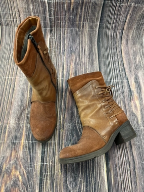 Boots Ankle Heels By Miz Mooz In Rust, Size: 6.5