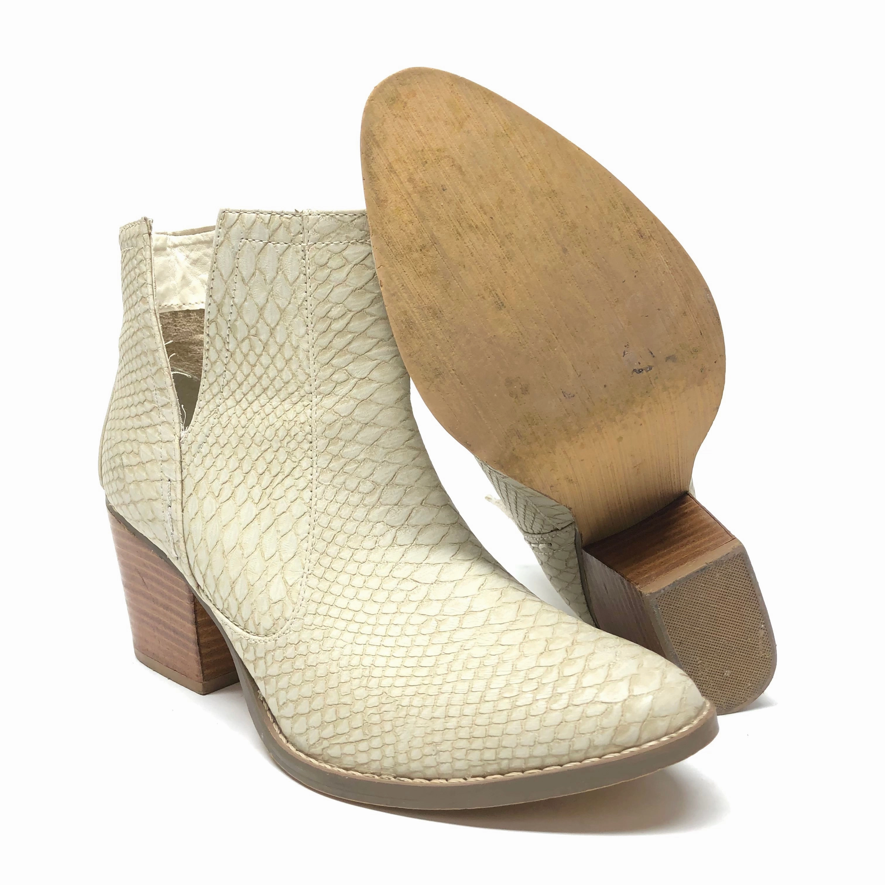 Boots Ankle Heels By Not Rated In Beige, Size: 7
