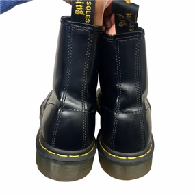 Boots Combat by Dr Martens In Black & Yellow, Size: 7