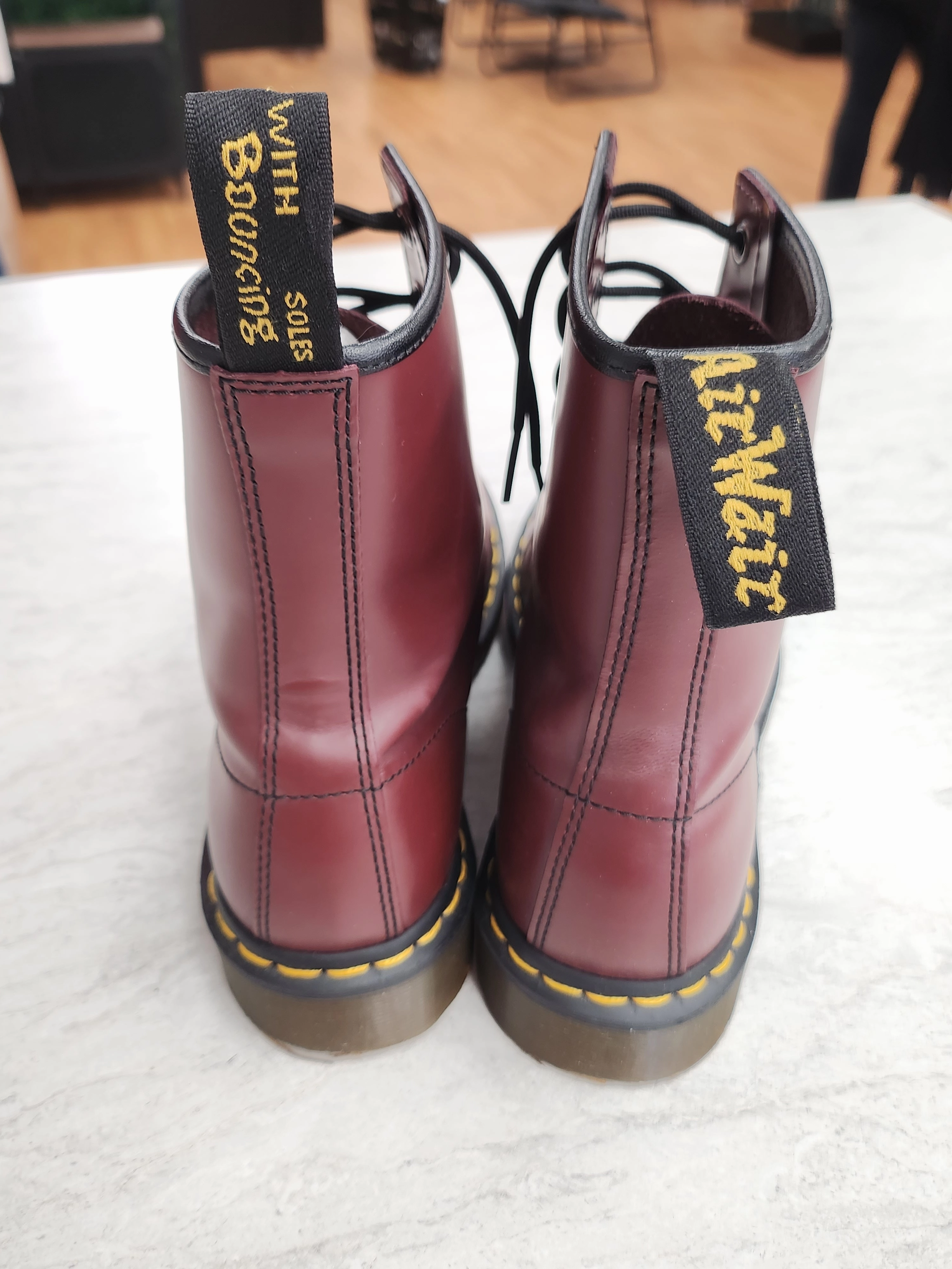 Boots Combat By Dr Martens In Maroon, Size: 9