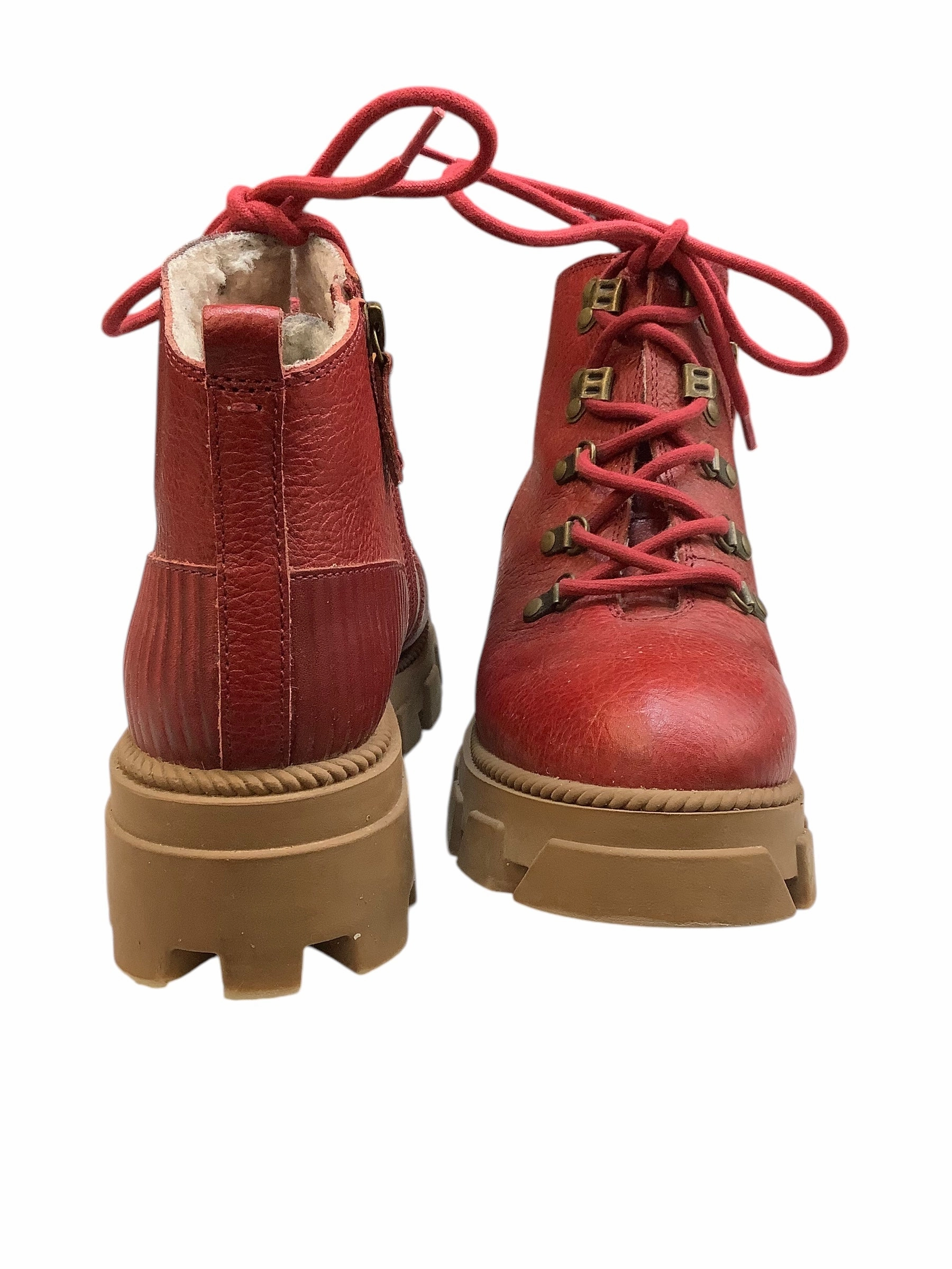 Boots Combat By Kelsi Dagger In Red, Size: 10
