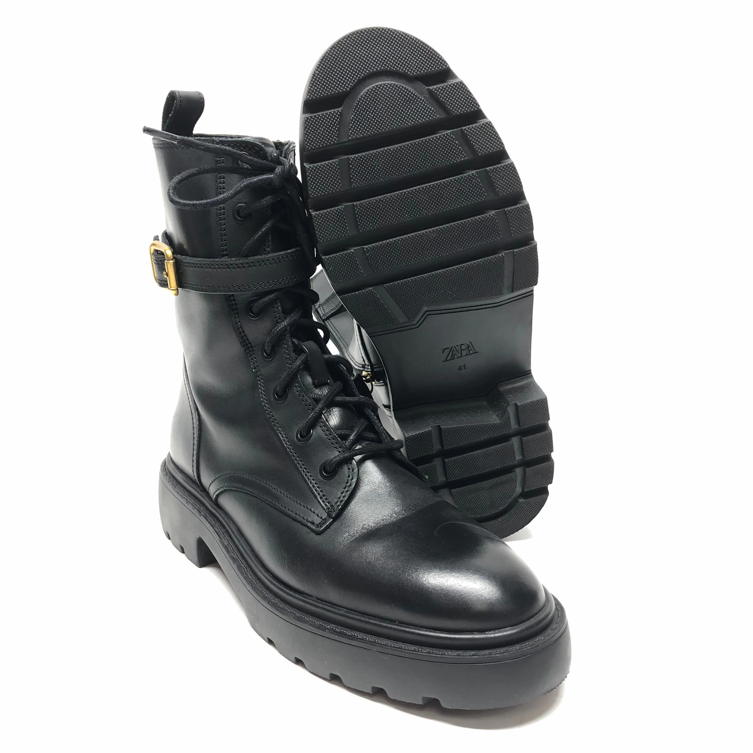 Boots Combat By Zara In Black, Size: 10