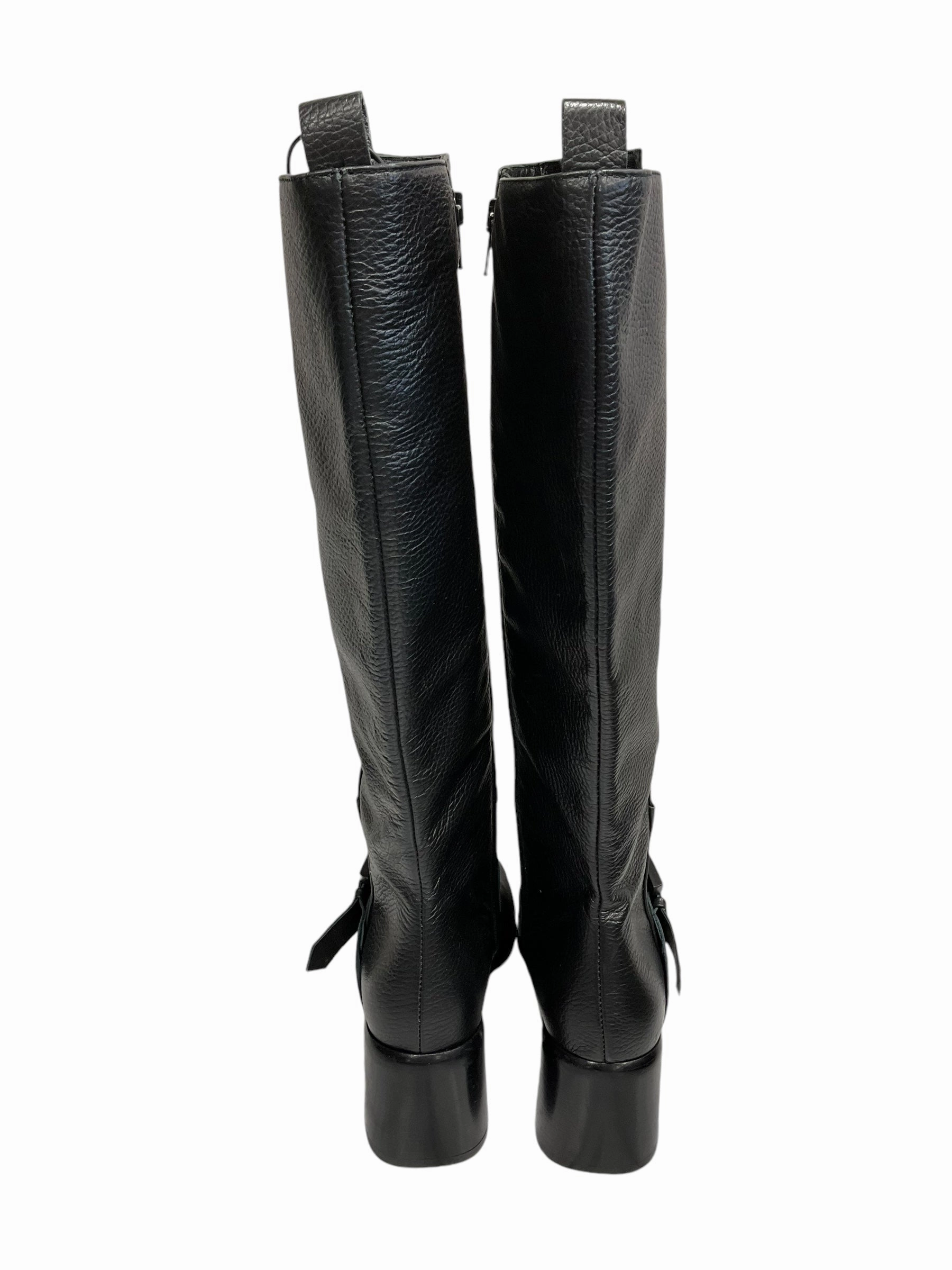 Boots Knee Heels By Clothes Mentor In Black, Size: 9