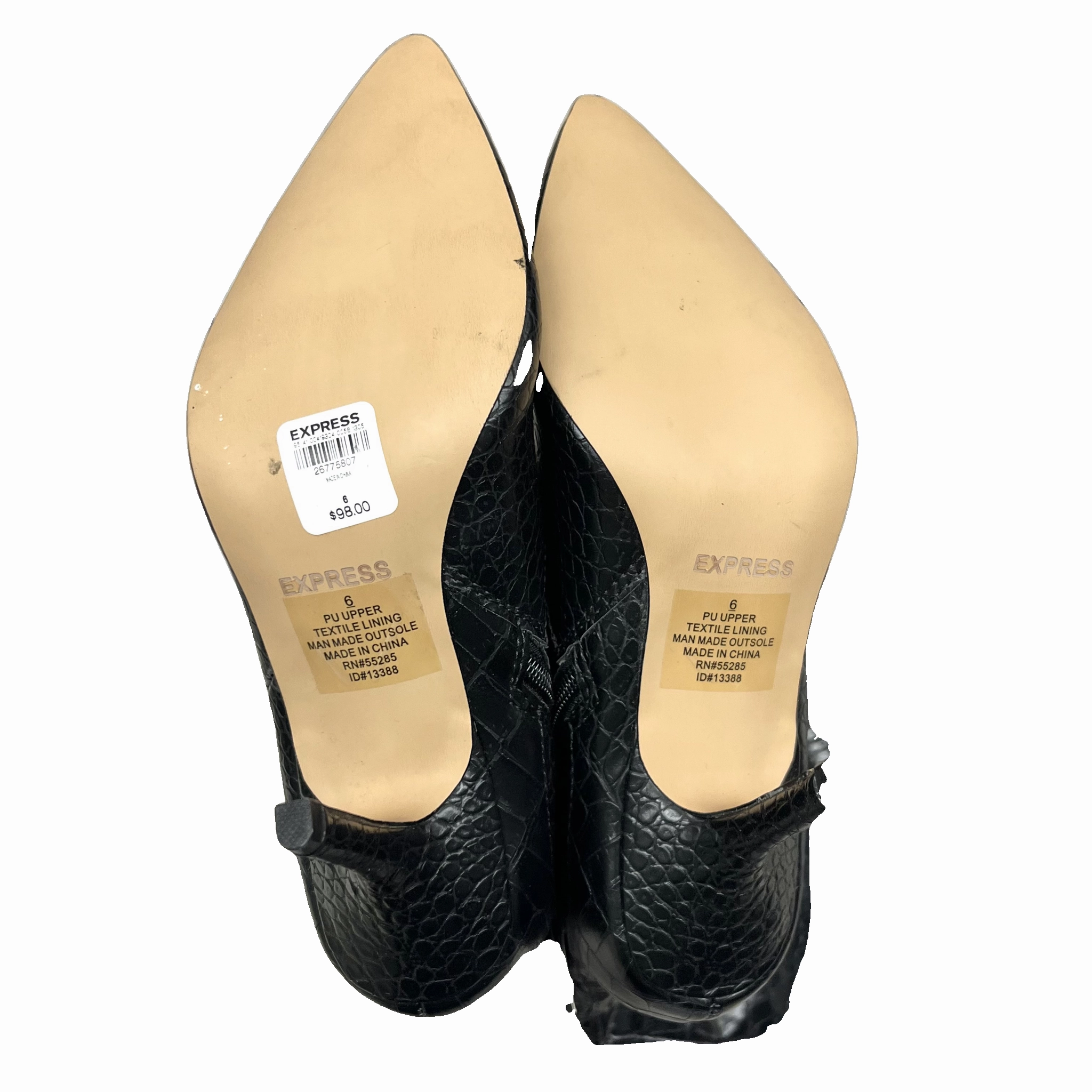 Boots Knee Heels By Express In Black, Size: 6