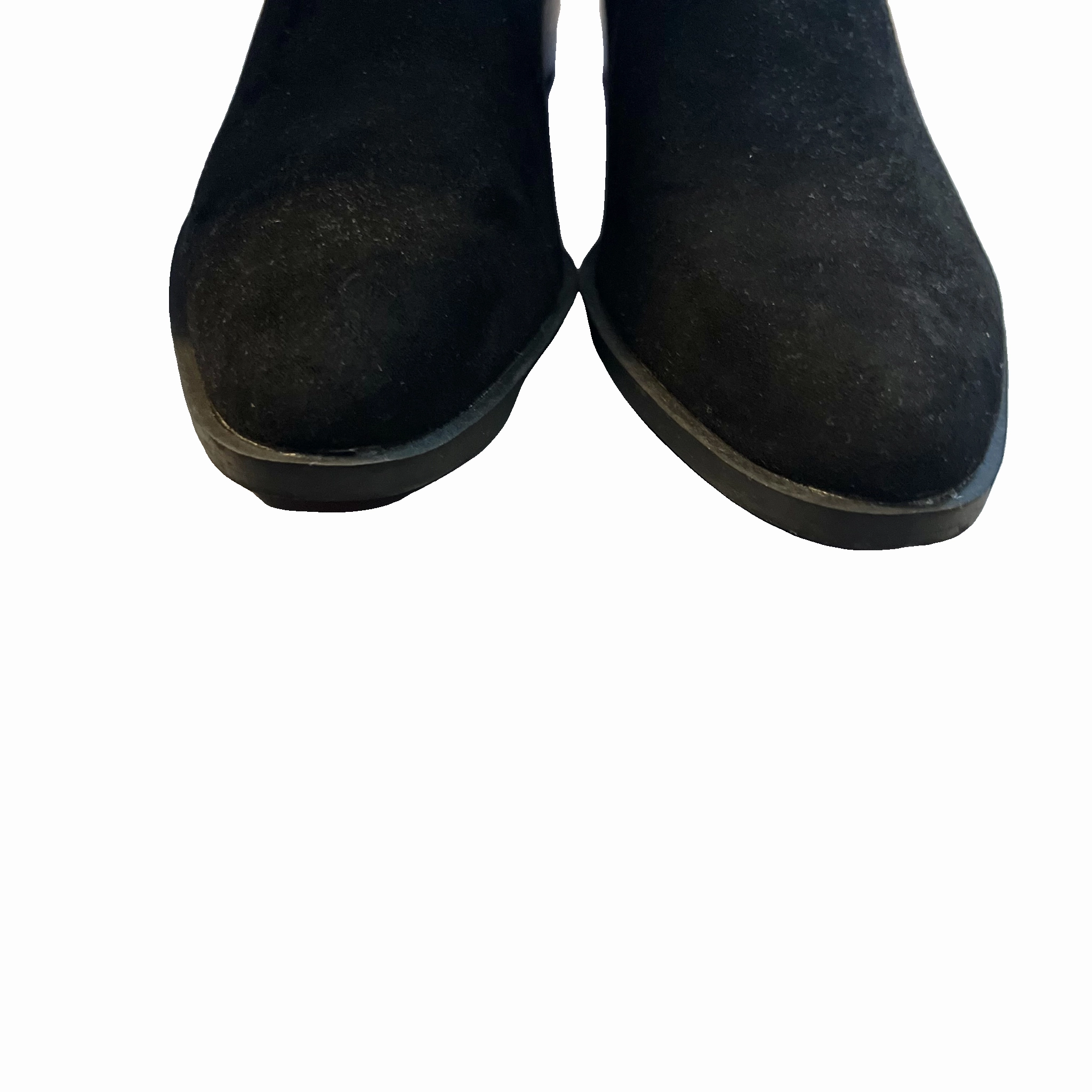 Boots Knee Heels By Fergalicious In Black Silver, Size: 7.5