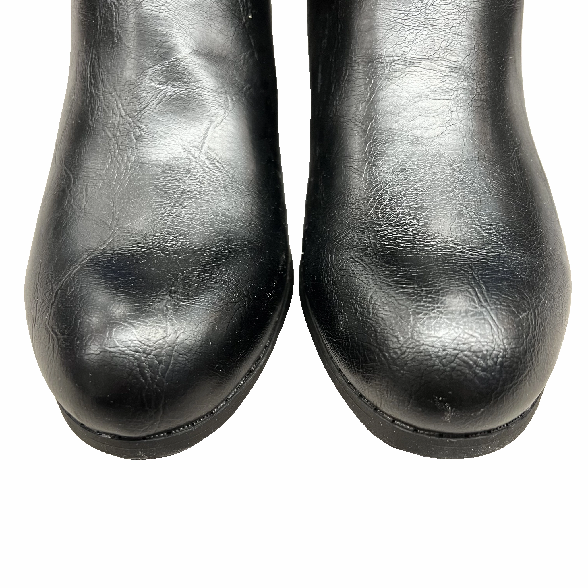 Boots Knee Heels By Liz Claiborne In Black & Brown, Size: 9