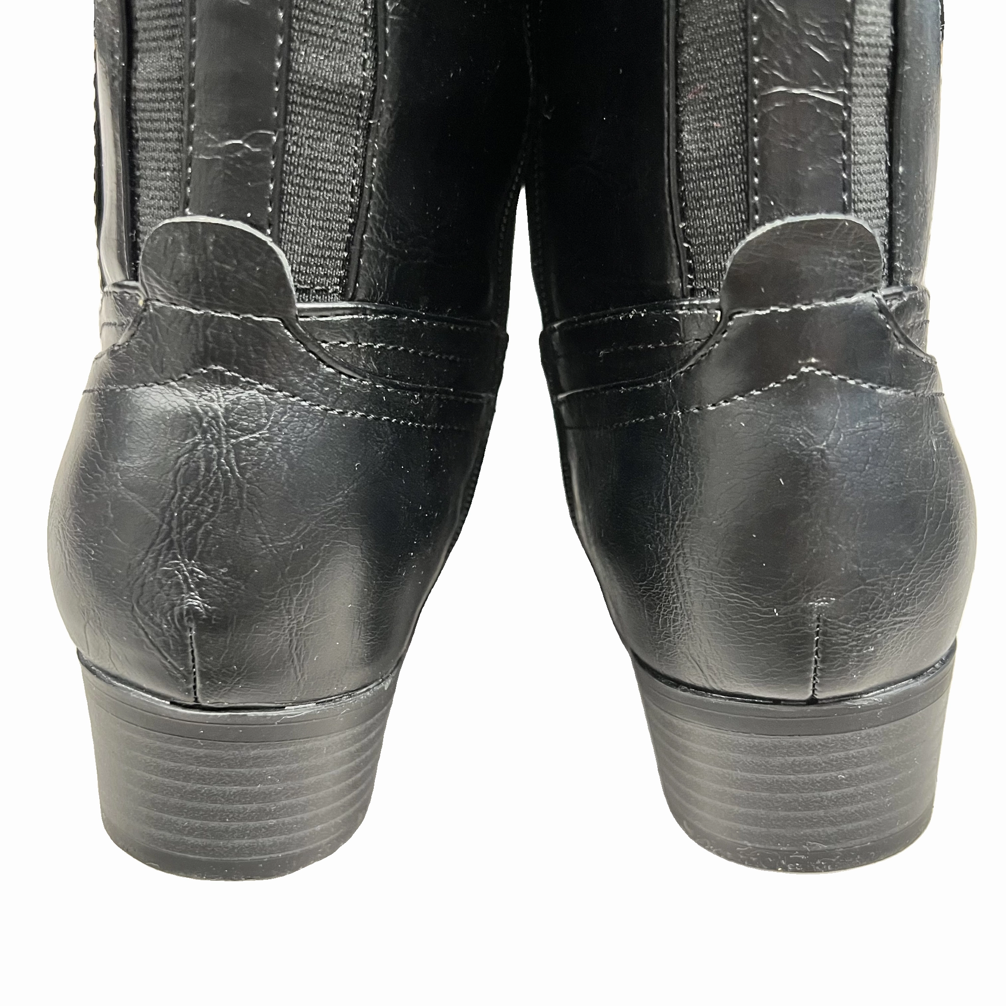 Boots Knee Heels By Liz Claiborne In Black & Brown, Size: 9