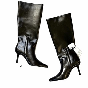 Boots Knee Heels By Zara In Bronze, Size: 6.5