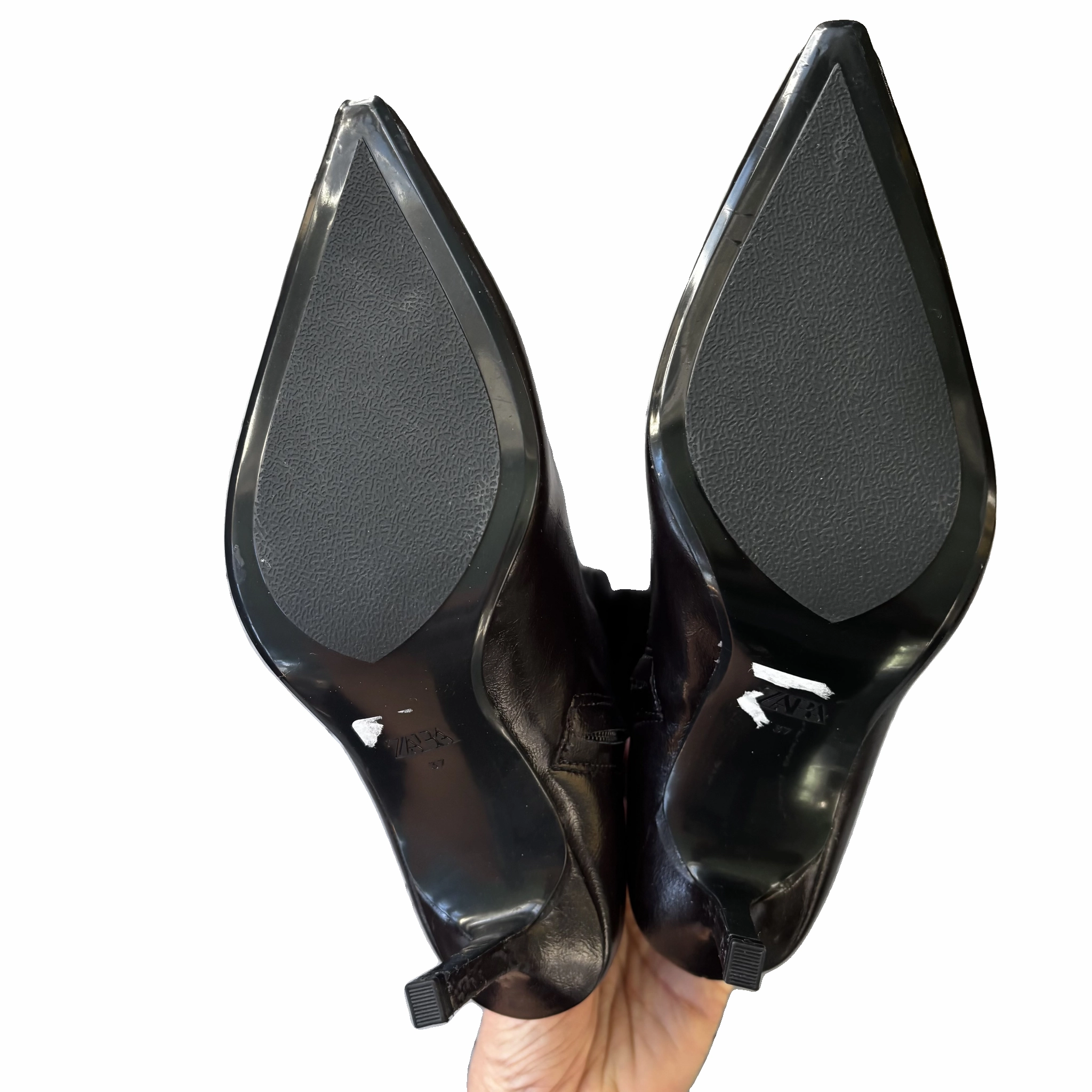 Boots Knee Heels By Zara In Bronze, Size: 6.5