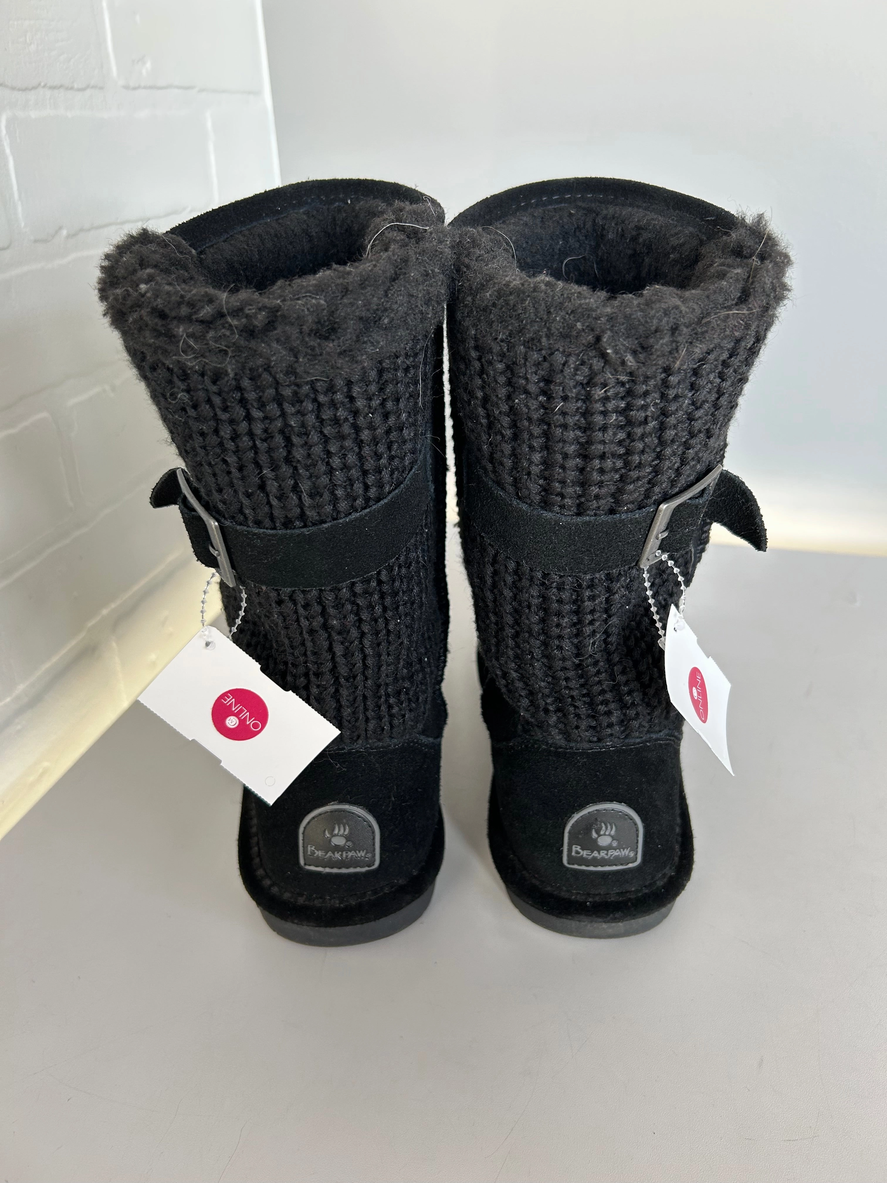 Boots Mid-calf Flats By Bearpaw In Black, Size: 8
