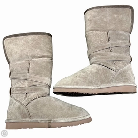 Boots Mid-calf Flats By Lamo In Taupe, Size: 8