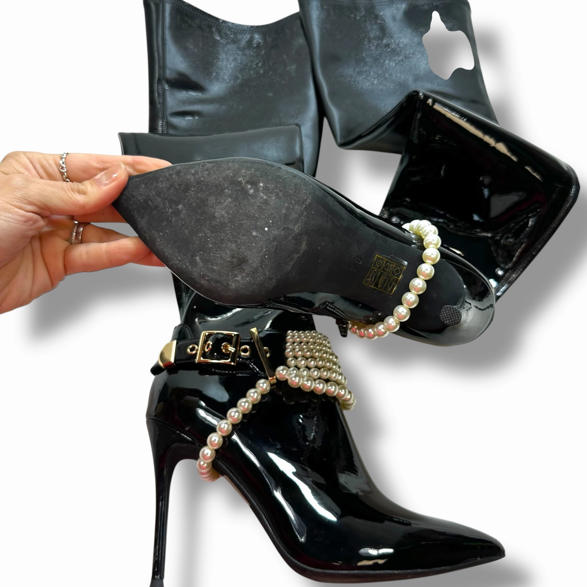 Boots Over-the-knee Heels By Jeffery Campbell In Black, Size: 7.5