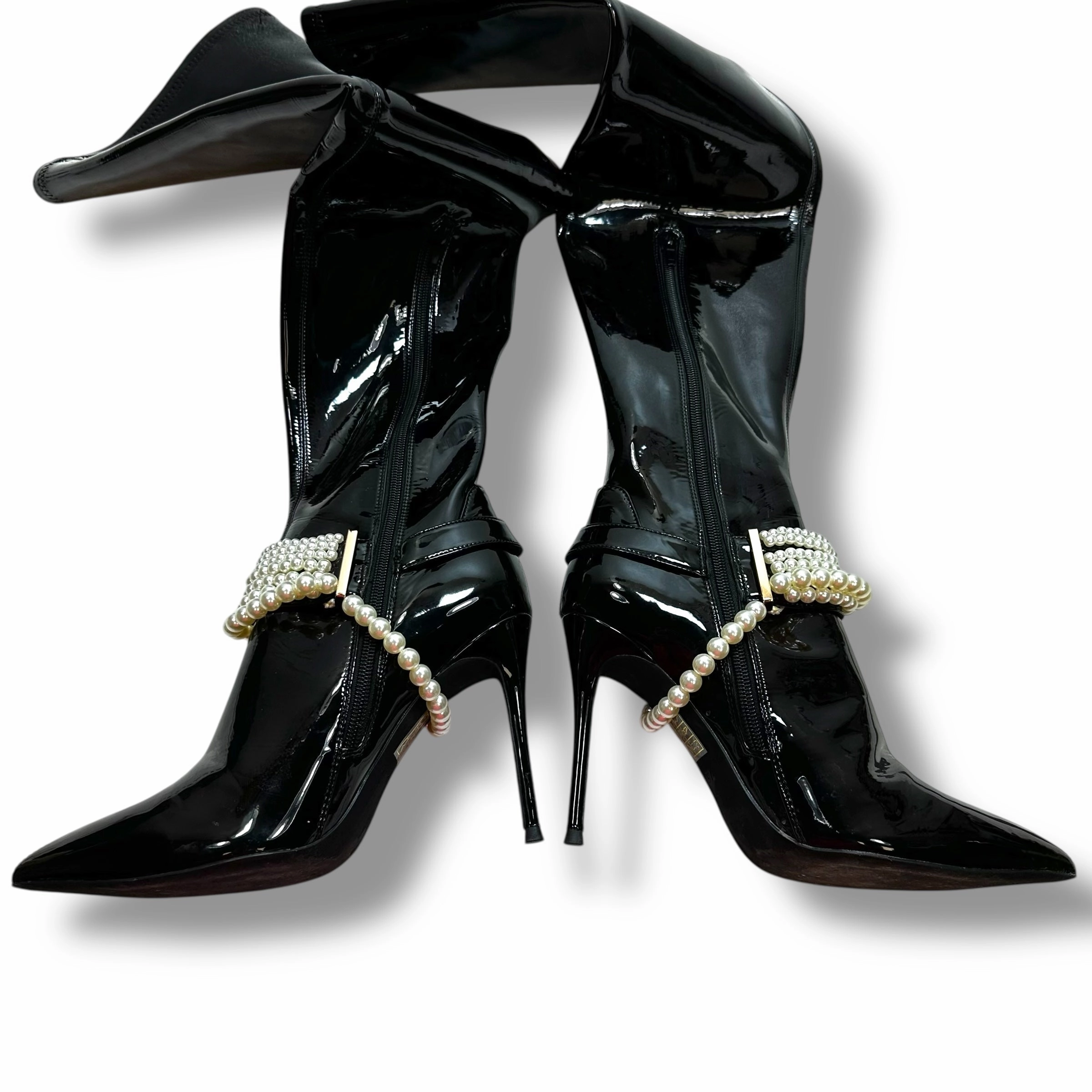 Boots Over-the-knee Heels By Jeffery Campbell In Black, Size: 7.5
